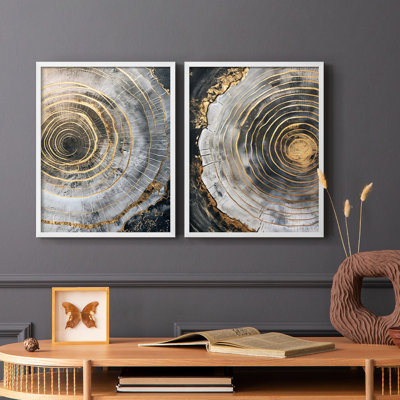 ABSTRACT Series CCLxxi - reproduction encadrée de qualité supérieure - prête à être accrochée - aucun clou requis - aucun clou requis