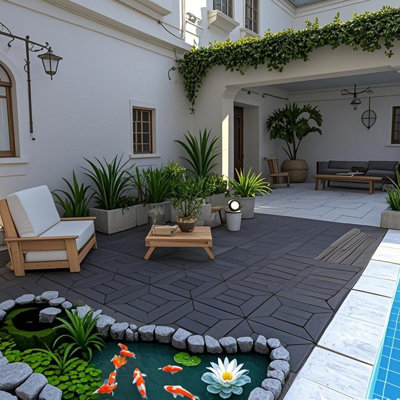 DIY Module Interlocking Decking Tiles Floor Tile