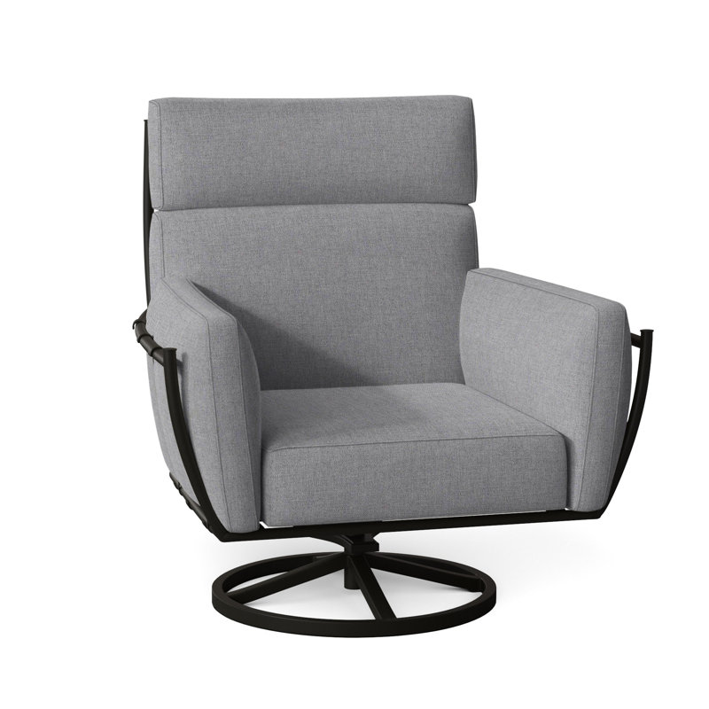 Chaise berçante pivotante en aluminium Majorca, Welt, Verona brume