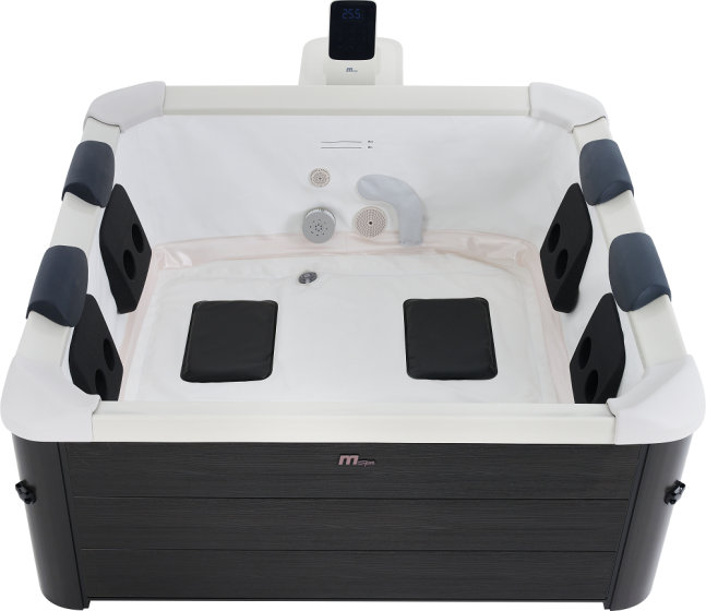 MSpa Oslo 4-6 Person Portable Hot Tub - 13A Plug & Play Carbon-Grey, Brown