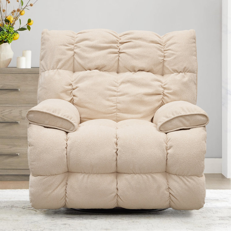 Classic Recliner, Cream White, Manual - Handle / Lever 