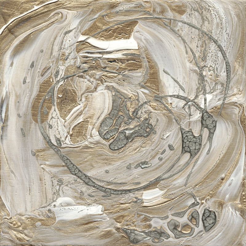 Silver And Gold I by Alicia Ludwig - Wrapped Canvas Painting, 51cm H x 51cm W