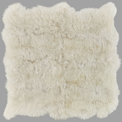 Solid Colour Sheepskin Area Rug