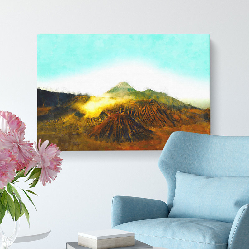Volcano in Iceland - Wrapped Canvas, 50cm H x 76cm W x 3cm D