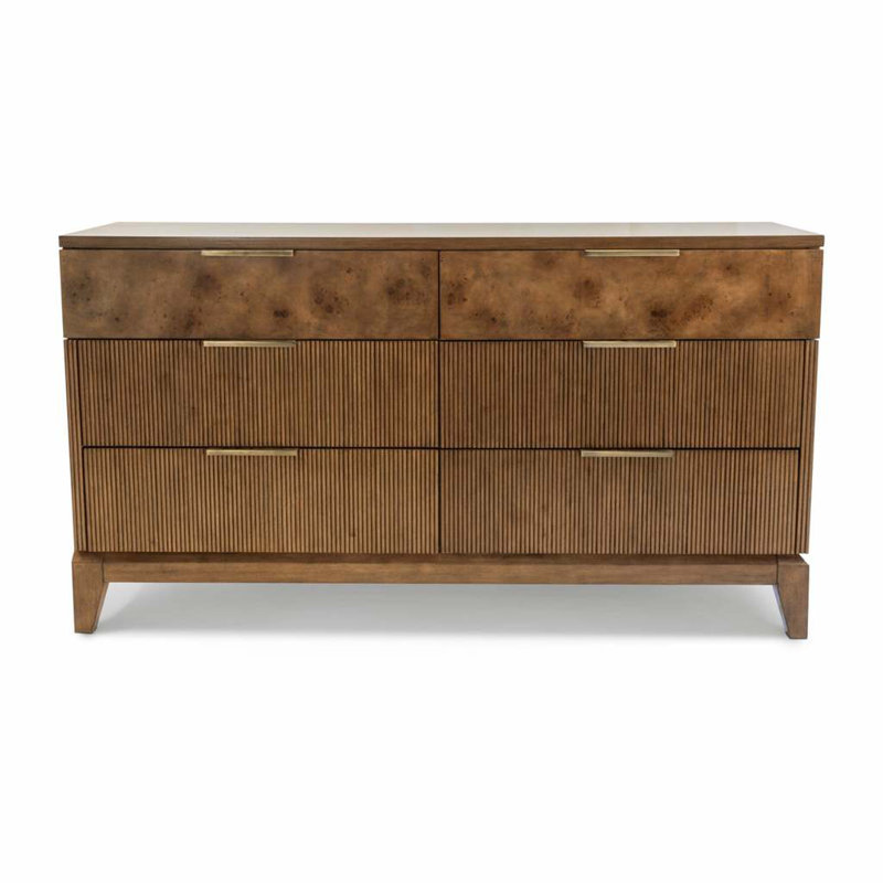 Manhattan Valley - 6 Drawer Dresser - Vintage Chestnut Finish, Brown