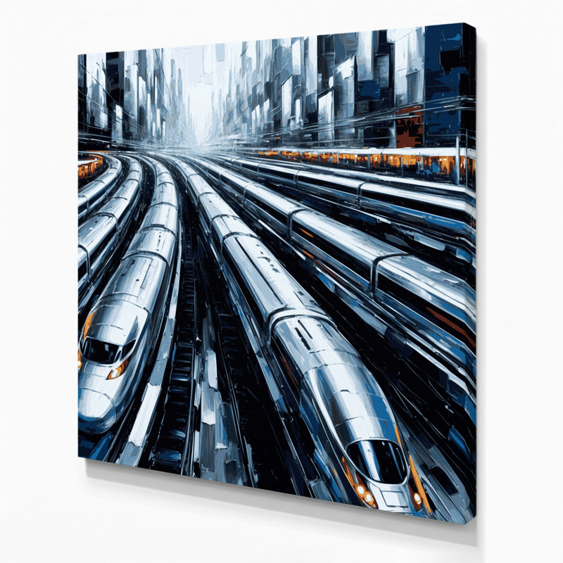 Art moderne sur toile gris, H 12 po x l 12 po