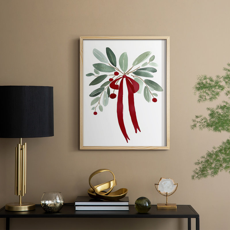 «Christmas Holiday», art encadré Cxxvii, bois massif, H 11 po x l 9 po, Naturel