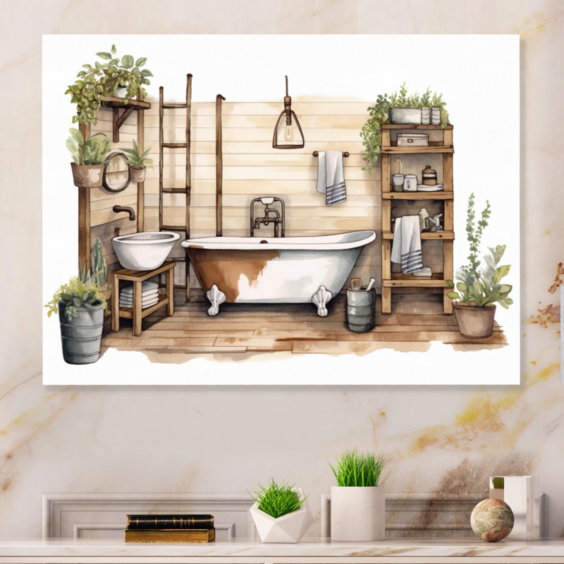Décor de salle de bain naturel, H 12 po x l 20 po x P 1 po