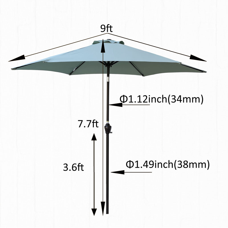 PARAPLUIE 9 PIEDS Vert givré, Vert givré