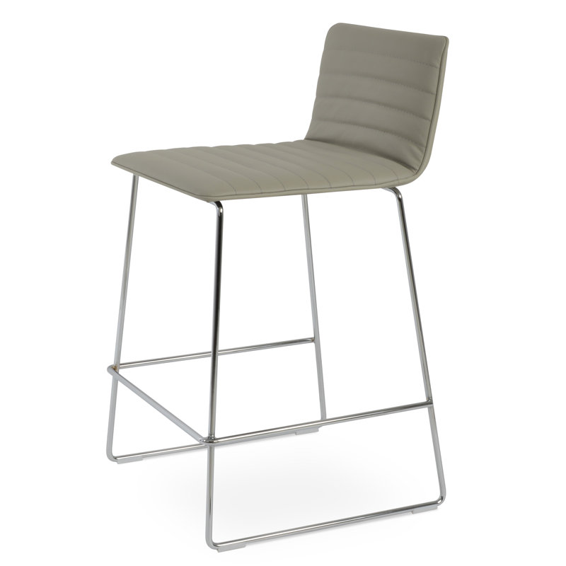 Tabouret de bar et de comptoir Corona, Gris clair, Tabouret de bar (siège d'une hauteur de 28 po)