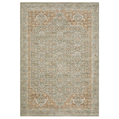 Tapis rouille / vert Kula Global Medallion