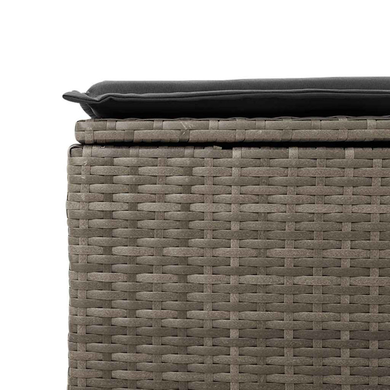 Ensemble de canapé de patio avec coussins 2 pièces vidaXL, Gris foncé, Gris