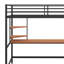 Lit mezzanine simple en métal avec bureau et tablette, structure de lit en métal-114328182
