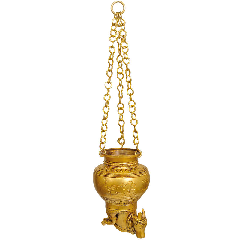 Vase Nandi dégoulinant de lait à Abhishek Shiva Linga