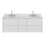   Ensemble de meuble-lavabo mural rectangulaire rectangulaire de 61 po avec ensemble de comptoir en marbre blanc de Carrare de 61 po Ensuko-1188526882-1188526886