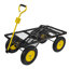 Les chariots de jardin à chariot Big Wagon facilitent le transport du bois de chauffage jaune + noir