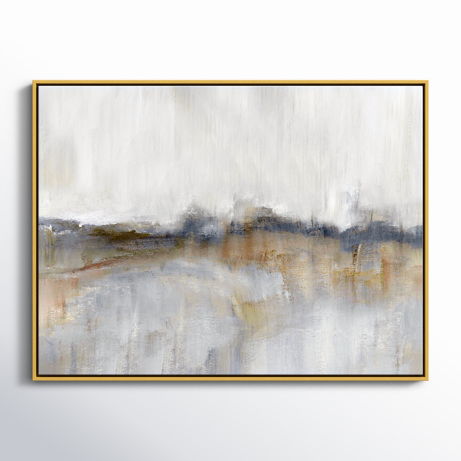 Autumnal Tide by Nan - Floater Frame Print on Canvas, 31.5" H x 41.5" W, Gold