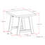 Sawhorse 22"W Solid Wood Square End Table-1735732746