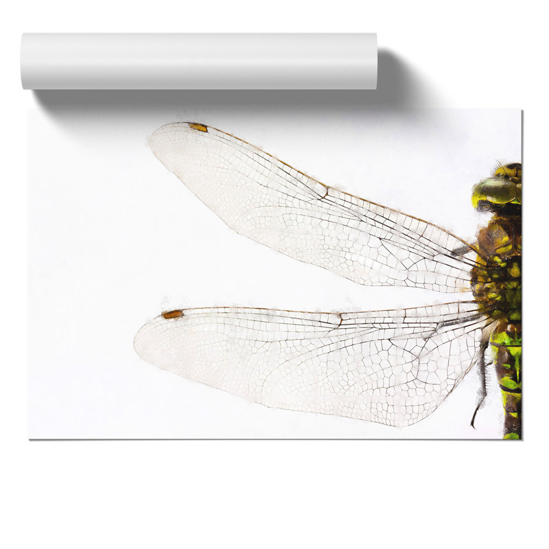 Dragonfly Painting - Frameless Print, 21cm H x 30cm W x 0.1cm D