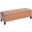Rangement contemporain à boutons brun cognac à losanges, cuir d'unité centrale, pieds en bois de bouleau, fonction polyvalente, 52,76 po de profondeur, 17,73 de largeur, 16,47 de hauteur, 23,83 lb de brun, couture, design, fonctionnalité