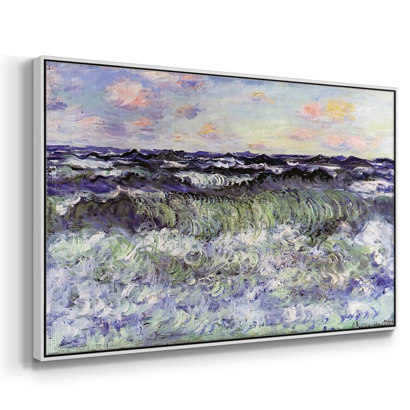 " Sea Study, 1881 ", 17" H x 25" W x 2" D, White