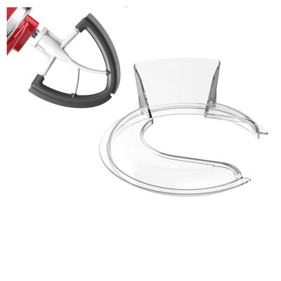 Flex Edge Beater and Pouring Shield Accessories Set for KitchenAid 4.5-5 Qt Mixer by GVODE