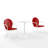 Landyn 2 - Person Patio Dining Set Round Table-591579013
