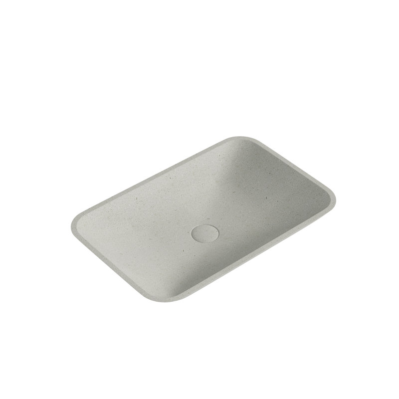 Lavabo vasque rectangulaire en béton moderne 15 po x 23 po Franscesca