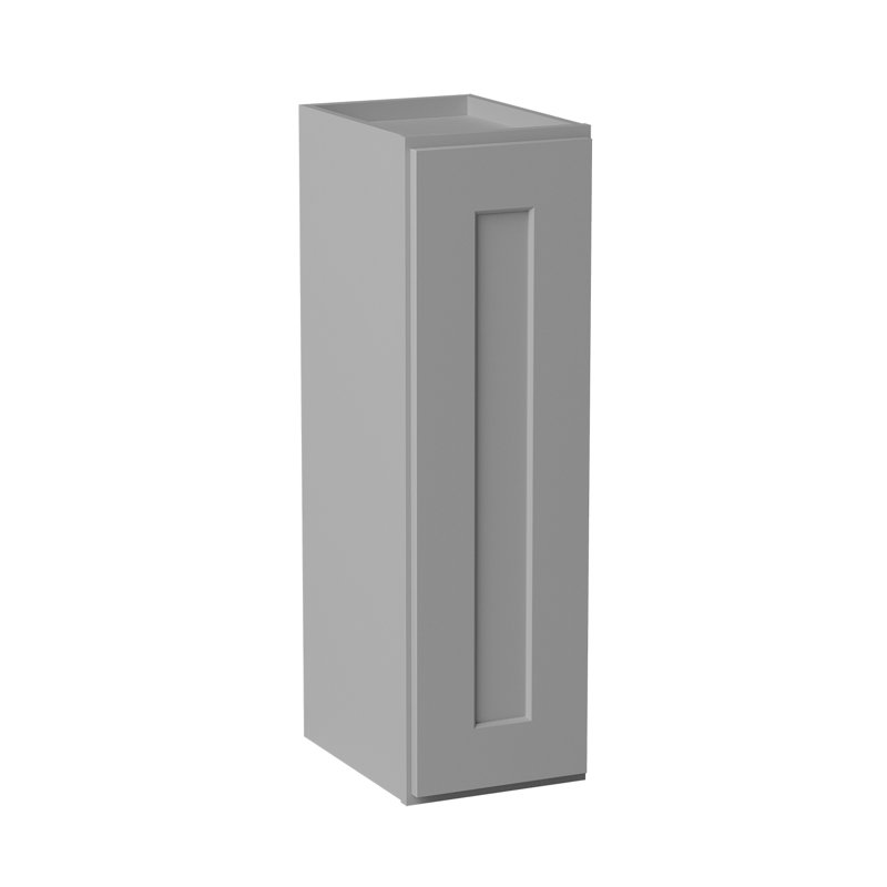 Armoire de cuisine en bois massif prête à assembler, Gris, H 30 po x l 9 po x P 12 po