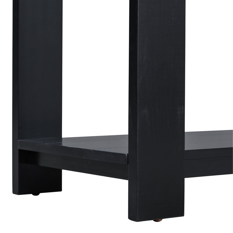 Distinctive Features Of A Minimalist Console Table With Bottom Shelf And Four Legs, Suitable For Entryway, Hallway, Living Room, Foyer, Corridor