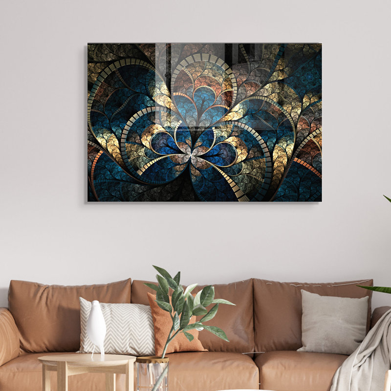 Superbe peinture murale en verre trempé 27,6 po x 39,4 po | 100% verre trempé, épaisseur: 0,16 pouce | Décoration élégante pour le salon ou le bureau, durable et facile à nettoyer, idée de cadeau parfaite