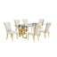 Ensemble de salle à manger avec chaises en velours L 79 po x l 40 po Joneisha-1765640957-1765640959-1789248543