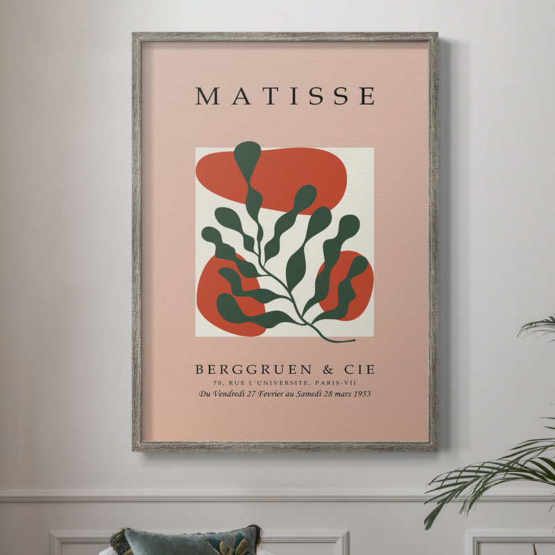 Matisse Cccxxix, reproduction d'art encadrée - bois massif, H 11 po x l 9 po