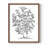 B&W Plant Specimen I Framed Print - Solid Wood-506964294-506964299