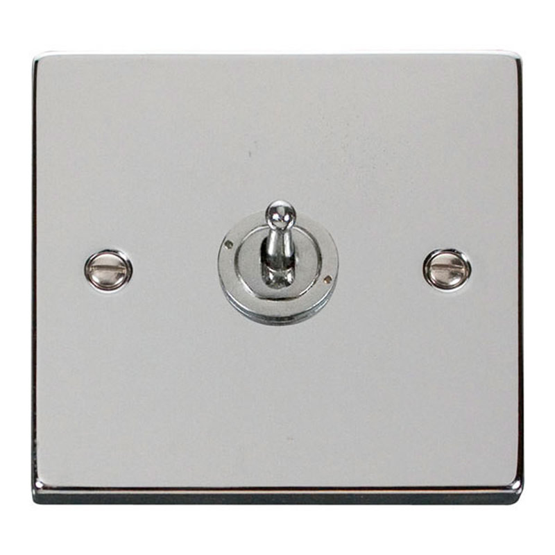 Polished Chrome Intermediate 10AX Toggle Light Switch