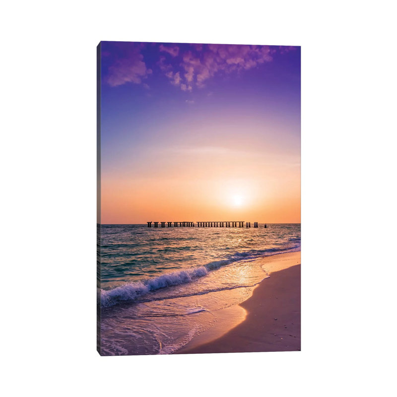 Gasparilla Island Sunset 1 Piece Wrapped Canvas Wall Art, 30.48 cm H x 45.72 cm W