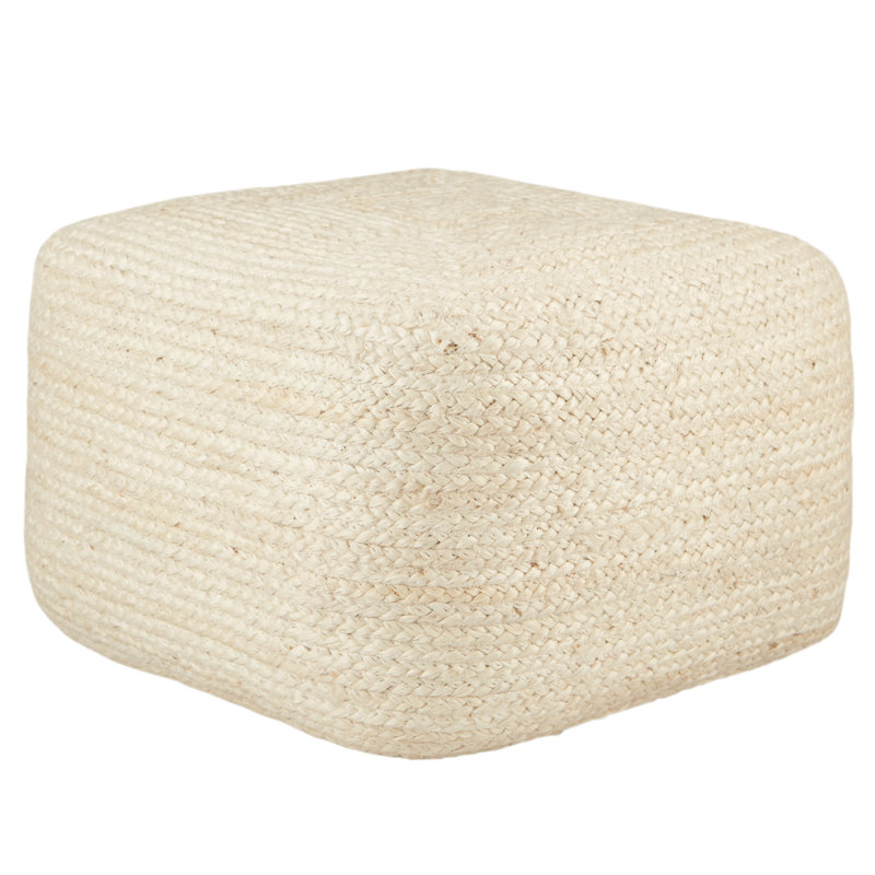 Pouf / repose-pieds Cicero, Jute blanc