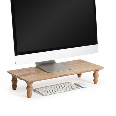 Bascum Solid Wood Monitor Stand