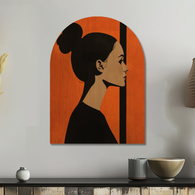 Amber Profile Study - Woman Wood Wall Decor