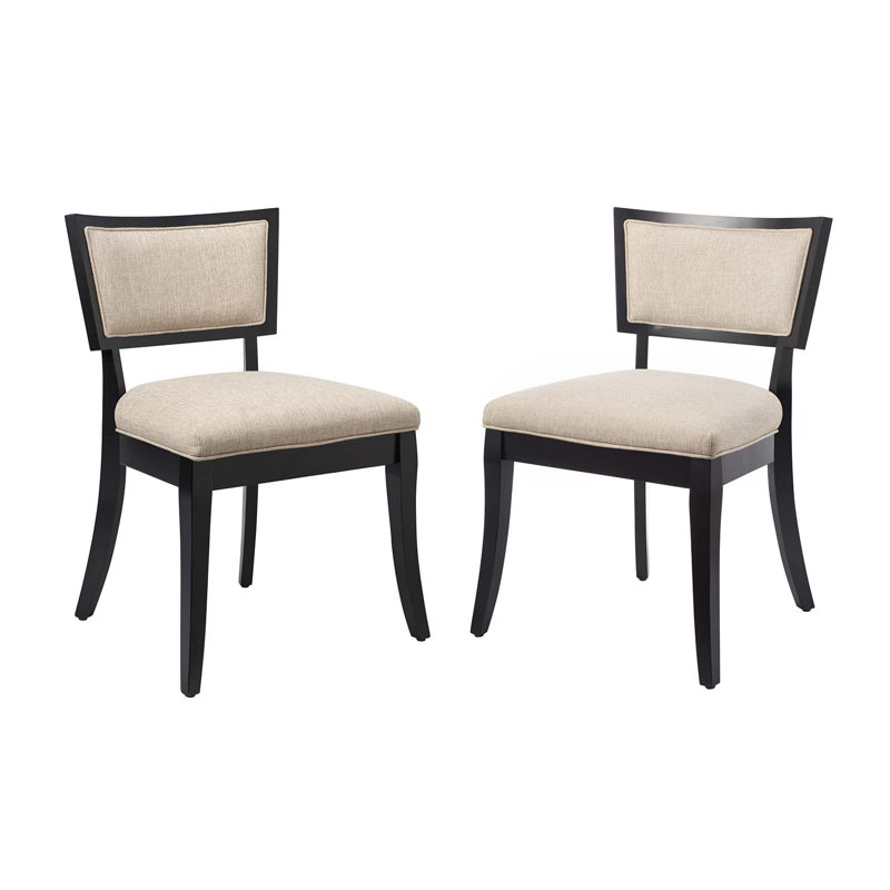Chaises de salle à manger rembourrées en tissu Pristine, Beige