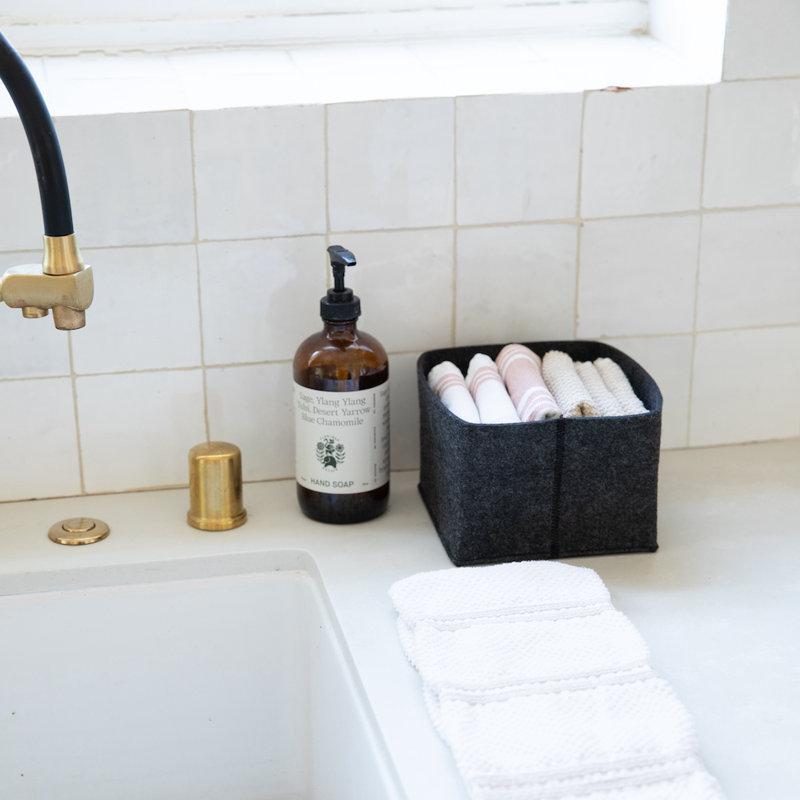 Flex Felt Storage Bin - Petite, Black