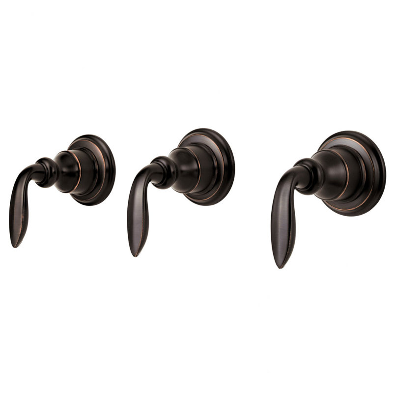 Poignée de remplacement pour robinet de baignoire et douche à poignée levier à trois leviers, Bronze