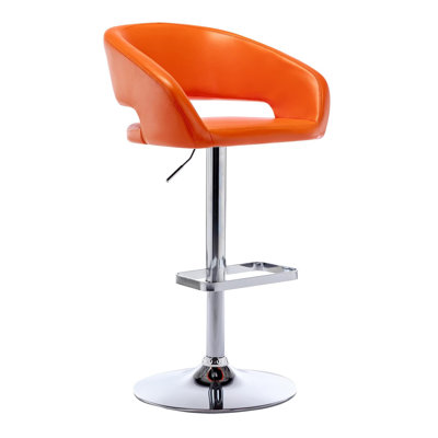 Tabourets de bar pivotants à hauteur réglable avec dossier et accoudoirs creux, tabourets de comptoir modernes en cuir synthétique et à base de métal, pour la salle à manger de cuisine