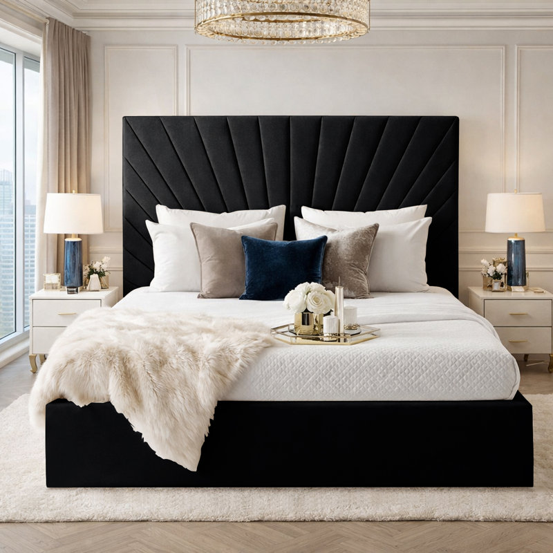 Bed, Black, Double (4'6)