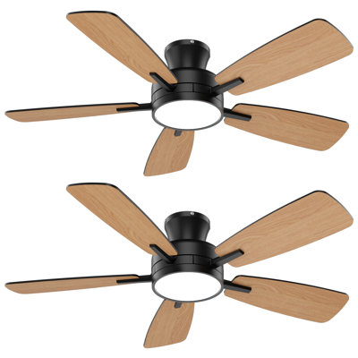 Ventilateur de plafond 46 po avec lumière et télécommande (ensemble de 2)