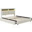 Platform Bed with LED Lights & Headboard Storage, Underbed Storage Drawers, USB-A/C Charging-2119527793