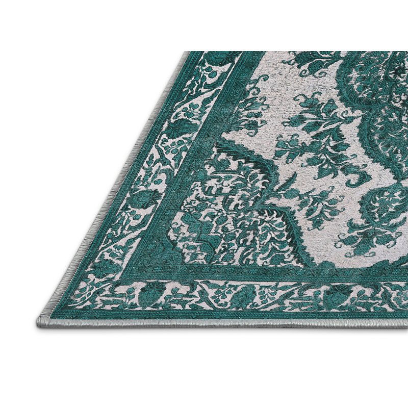 Tapis 100% Mid-Century moderne lavable à la machine 2215, Rectangle 2 pi x 4 pi