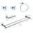 5 Piece Bathroom Towel Rack - Wall Mount Aluminium Modern Design For Bedroom, Laundry Corrosion Style Laundry, Bedroom Corrosion, Easy Assembly-1610637936
