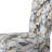 Magnolias Vein White And Blue Marble Pattern - Upholstered Modern Side Chair, White Accent Chair
