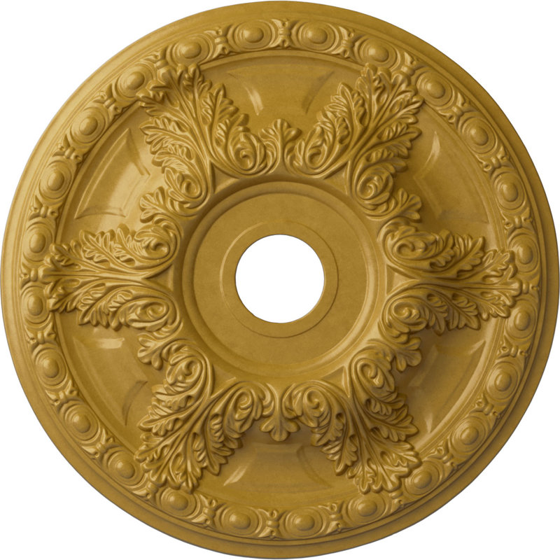 Médaillon de plafond H 2 1/2 po x l 23 3/8 po x P 2 1/2 po Granada, Or iridescent, H 23,38 po x l 23,38 po x P 2,5 po